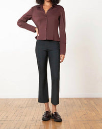 Avenue Montaigne Leo Flare Cut Pants in window pane - women's pants
