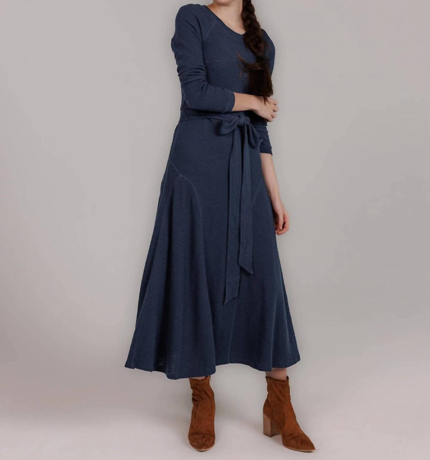 Downeast - Destination Long Sleeve Midi Length Knit Dress