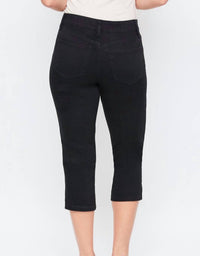 Ymi - Missy 5 Pocket Side Slit Hem Capri