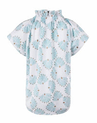 Finley - Mended Peacock Print Jenny Top