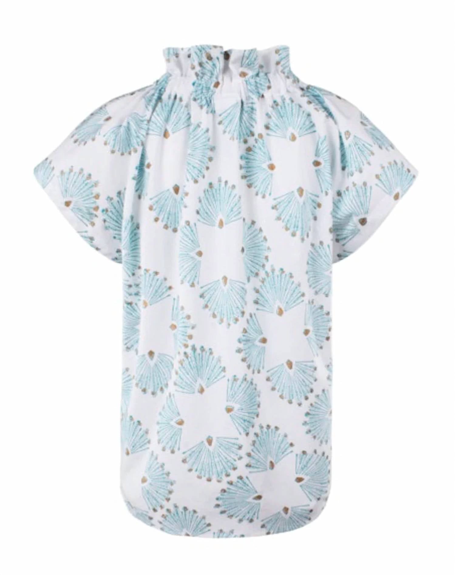 Finley - Mended Peacock Print Jenny Top