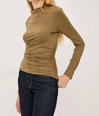 Rails Joelle Top in ginger - women's long sleeve top - detail view