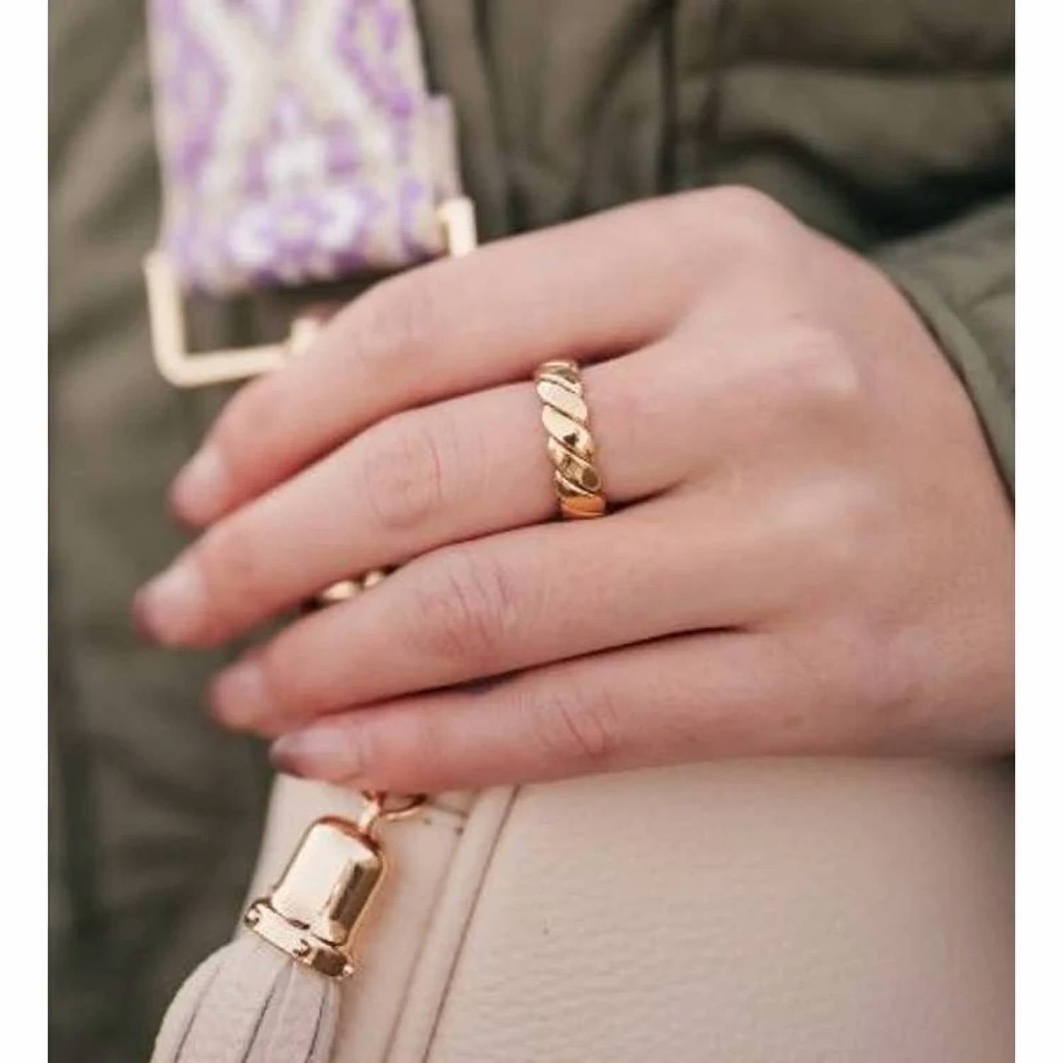 Pretty Simple - Braided Twist Cuff Accent Ring