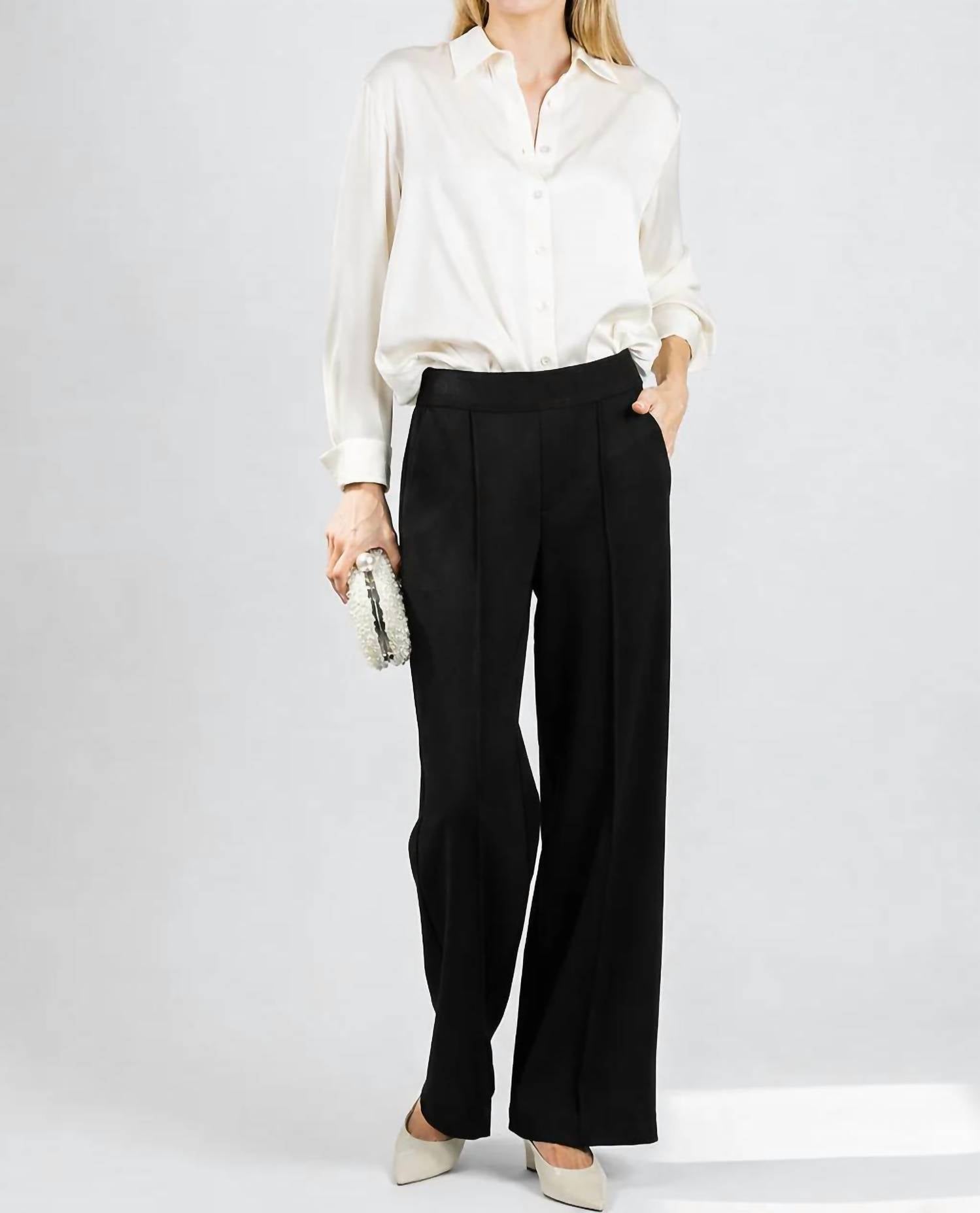 Oui - Pull-on Straight Pants