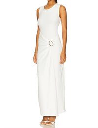 4th & Reckless Nia Jersey Maxi Dress in white - women's dress - alternate view