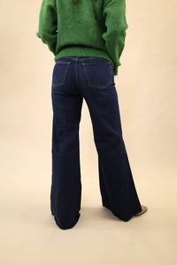 PISTOLA Izzy High Rise Wide Leg Pant in tristesse - women's pants - detail view