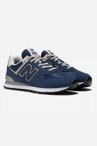 New Balance Men's 574 Core Sneakers in navy with white - men's sneaker - alternate view