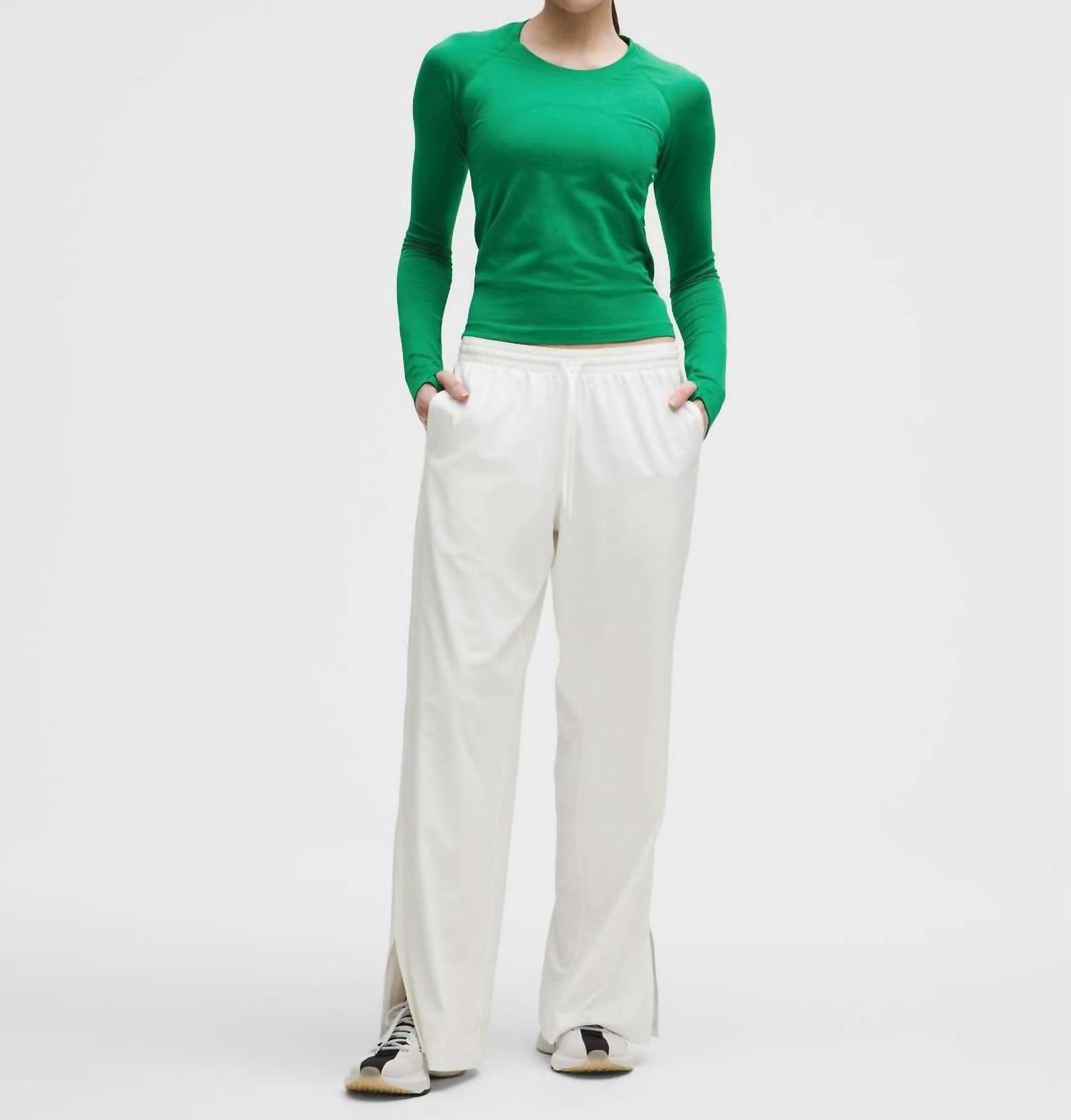 lululemon Swiftly Tech Long Sleeve 2.0 Top in raceway green - women's long sleeve top - alternate view
