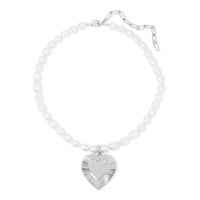 Eklexic - Women's Pearl & Hildegard Pendant Necklace