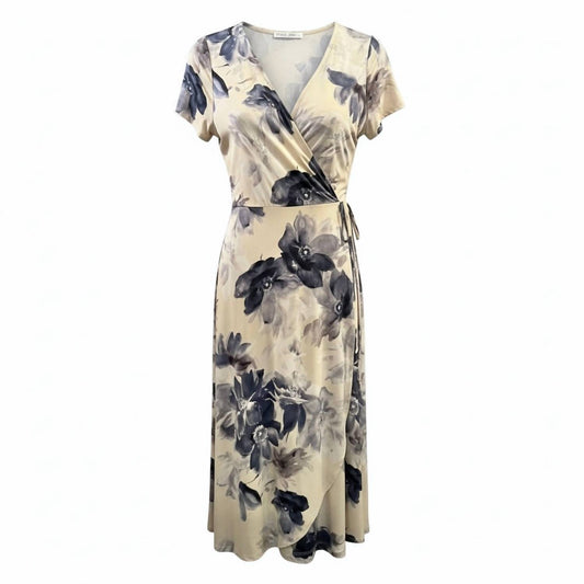 Chris & Carol - Women's Floral Midi Wrap Dress