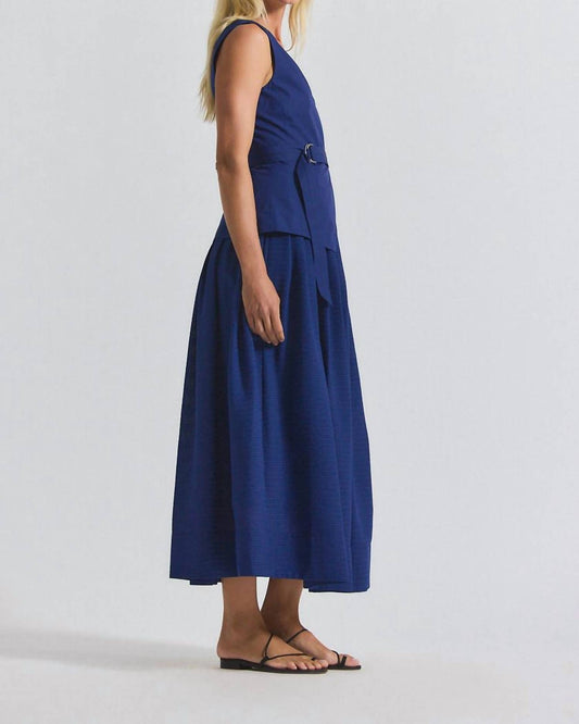 Derek Lam 10 Crosby - Annika Mixed Media Mini Grid Georgette Midi Dress