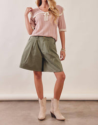 Listicle - Knit Sailor Collar Ribbon Top