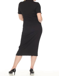 Joseph Ribkoff - Mock Neck Midi Bodycon Dress
