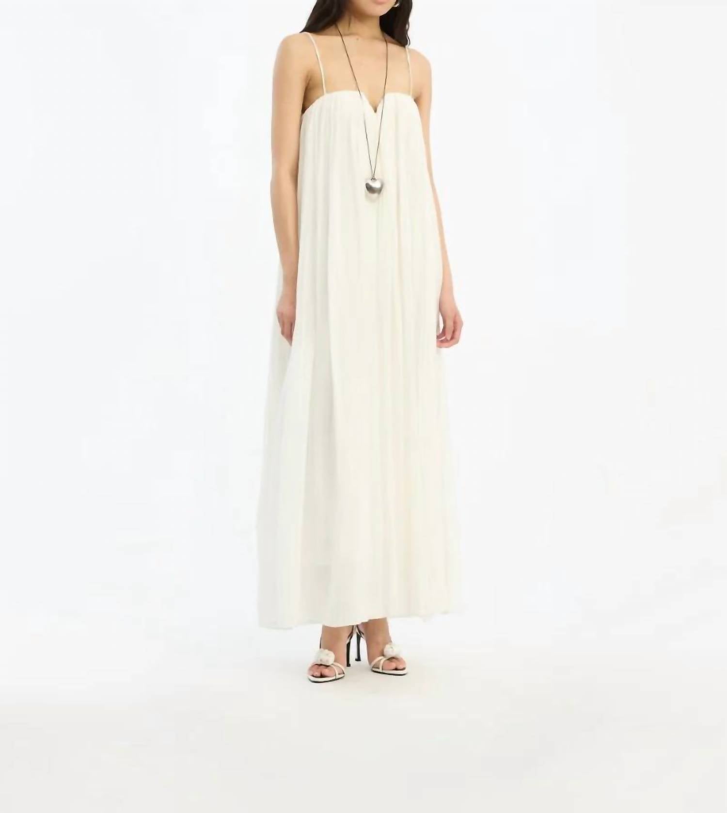 Rotate - PLEATED MIDI STRAP DRESS