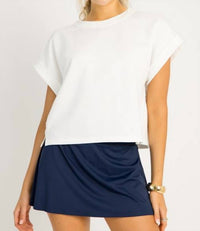 Spanx Activate Skort in navy - women's shorts - alternate view