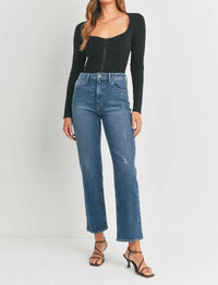 Just Black Denim - Full Length Straight Jeans