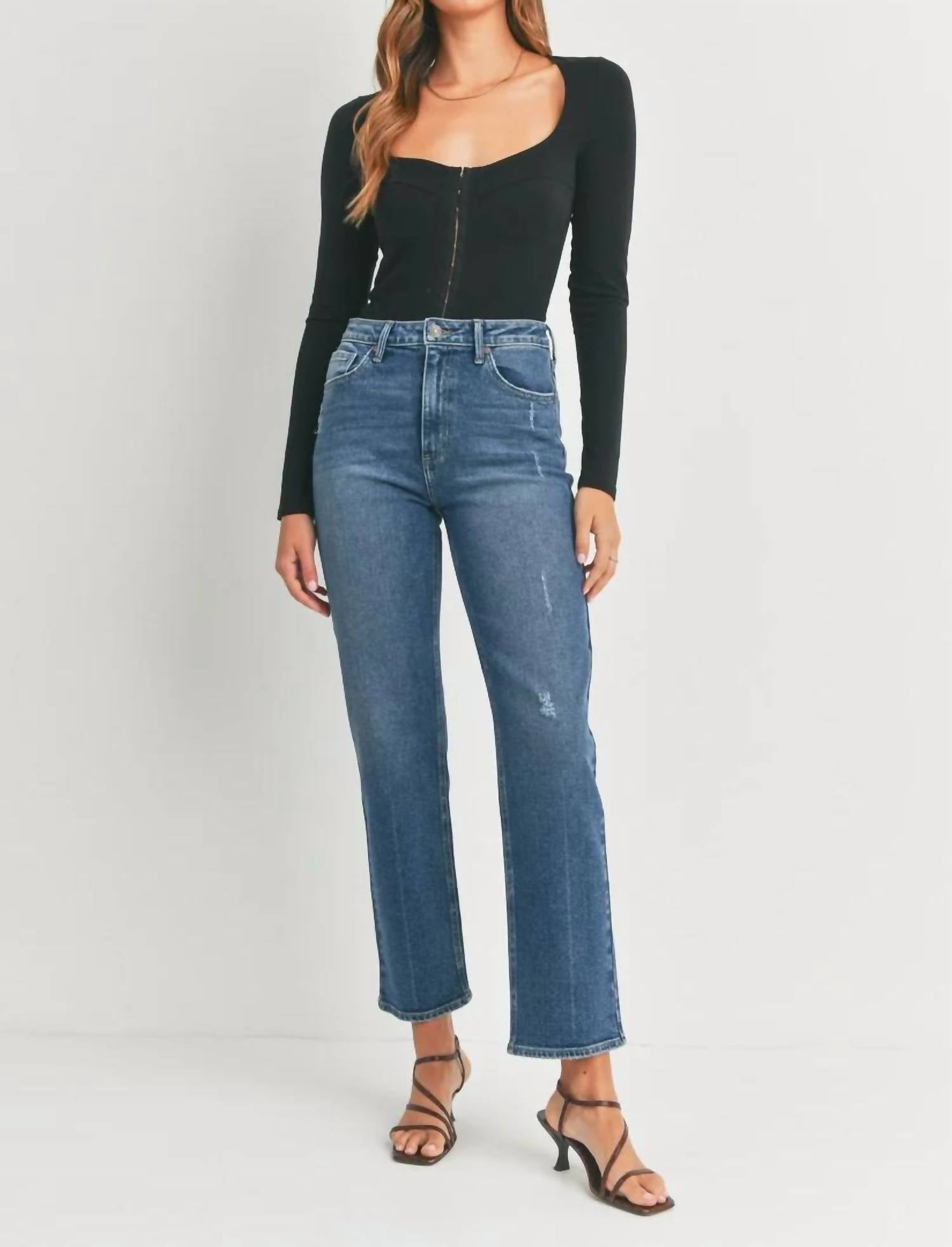 Just Black Denim - Full Length Straight Jeans