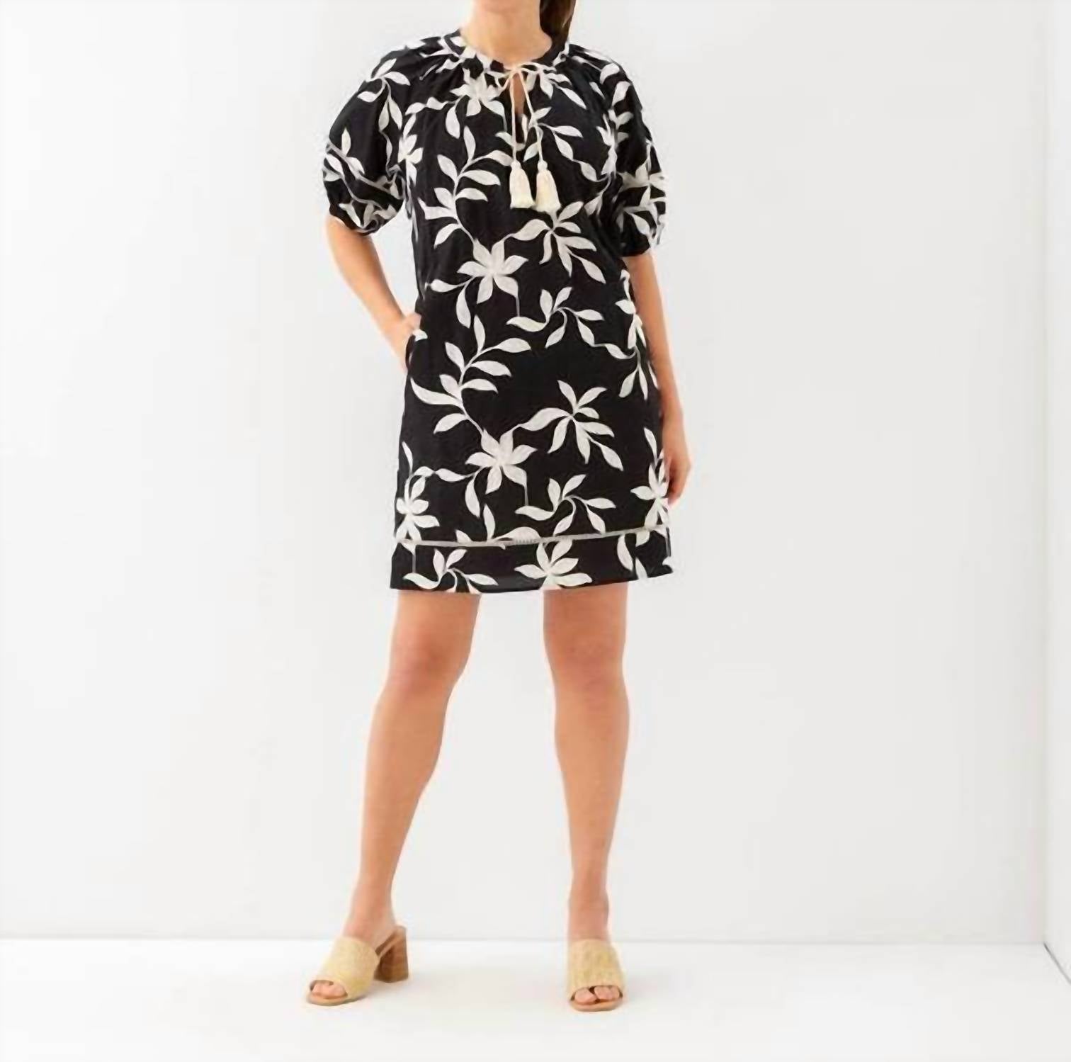 Karen Kane - Puff Sleeve Tassel Dress