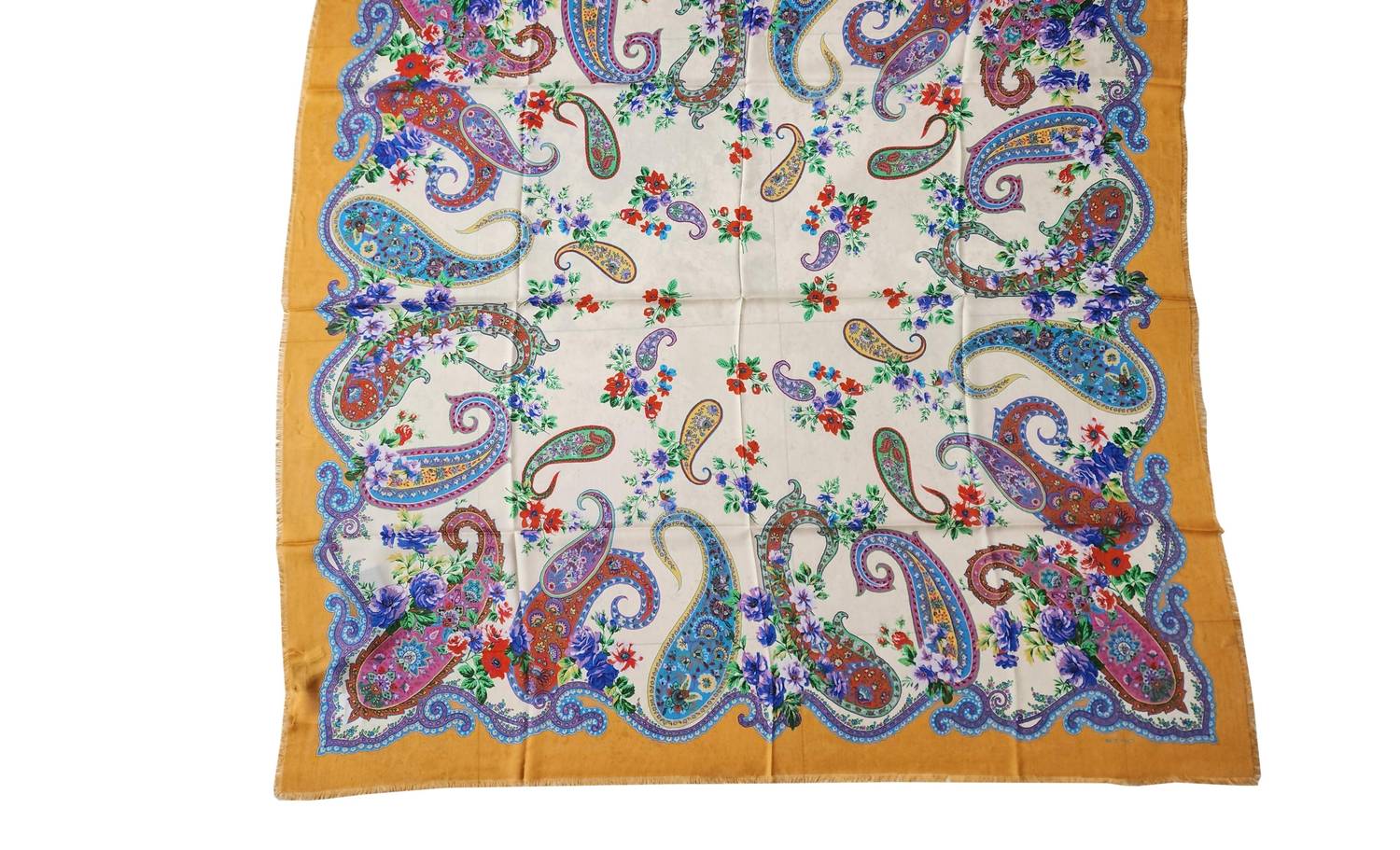 Etro - Women's Paisley & Floral Wool Blend Sheer Shawl Scarf