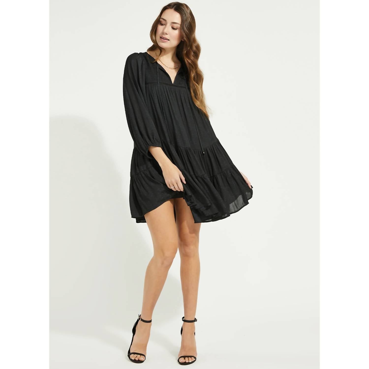 Gentle Fawn Cadence Flowy Print Dress in black - women's dress - alternate view