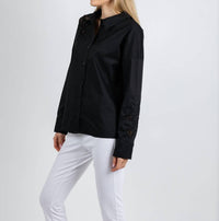 Leo & Ugo - Beaded Flower Button Down Shirt