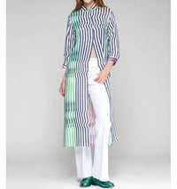 Vilagallo - Wavy Striped Printed Dress