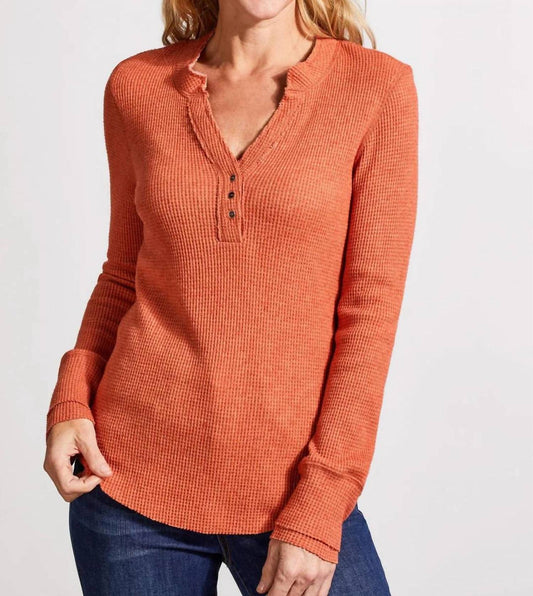 Tribal - Soft Washed Thermal Henley Top