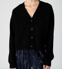 Atm - Women's Merino Wool Blend Long Sleeve Cardigan