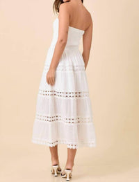 Main Strip - Lace Border Midi Dress