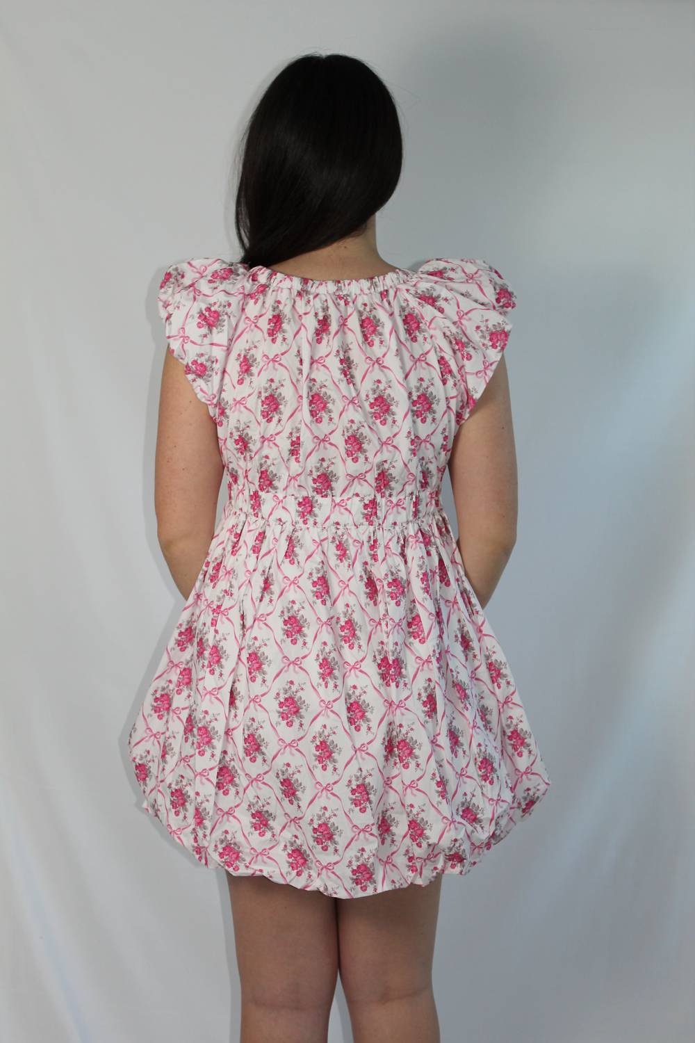 Peach Love - Celia Mini Bubble Dress