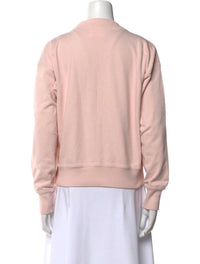 ISABEL MARANT Women's Moby Long Sleeve Sweatshirt in ecru pink - women's top - detail view