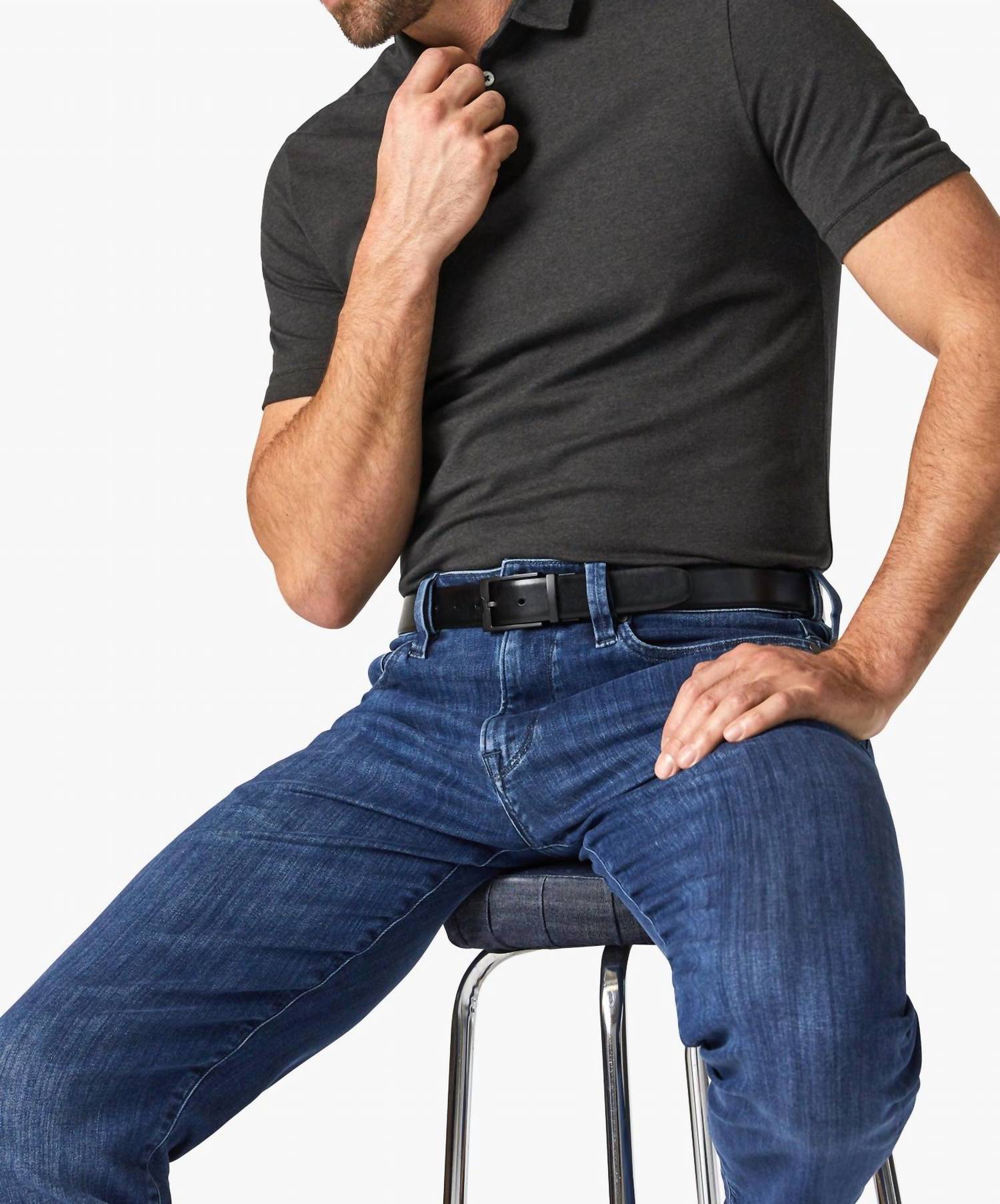 34 Heritage Courage Straight Leg Jeans in mid urban - men's jeans - alternate view