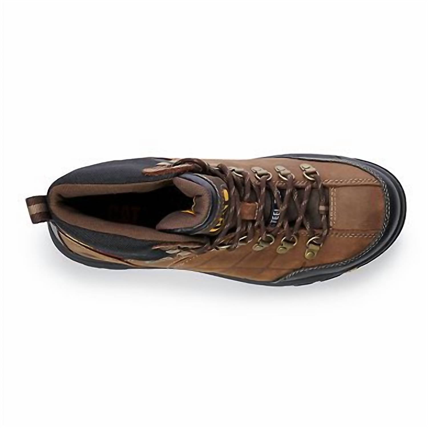 Caterpillar Men's Threshold Waterproof Steel Toe Work Boots in brown - men's boots - view 4
