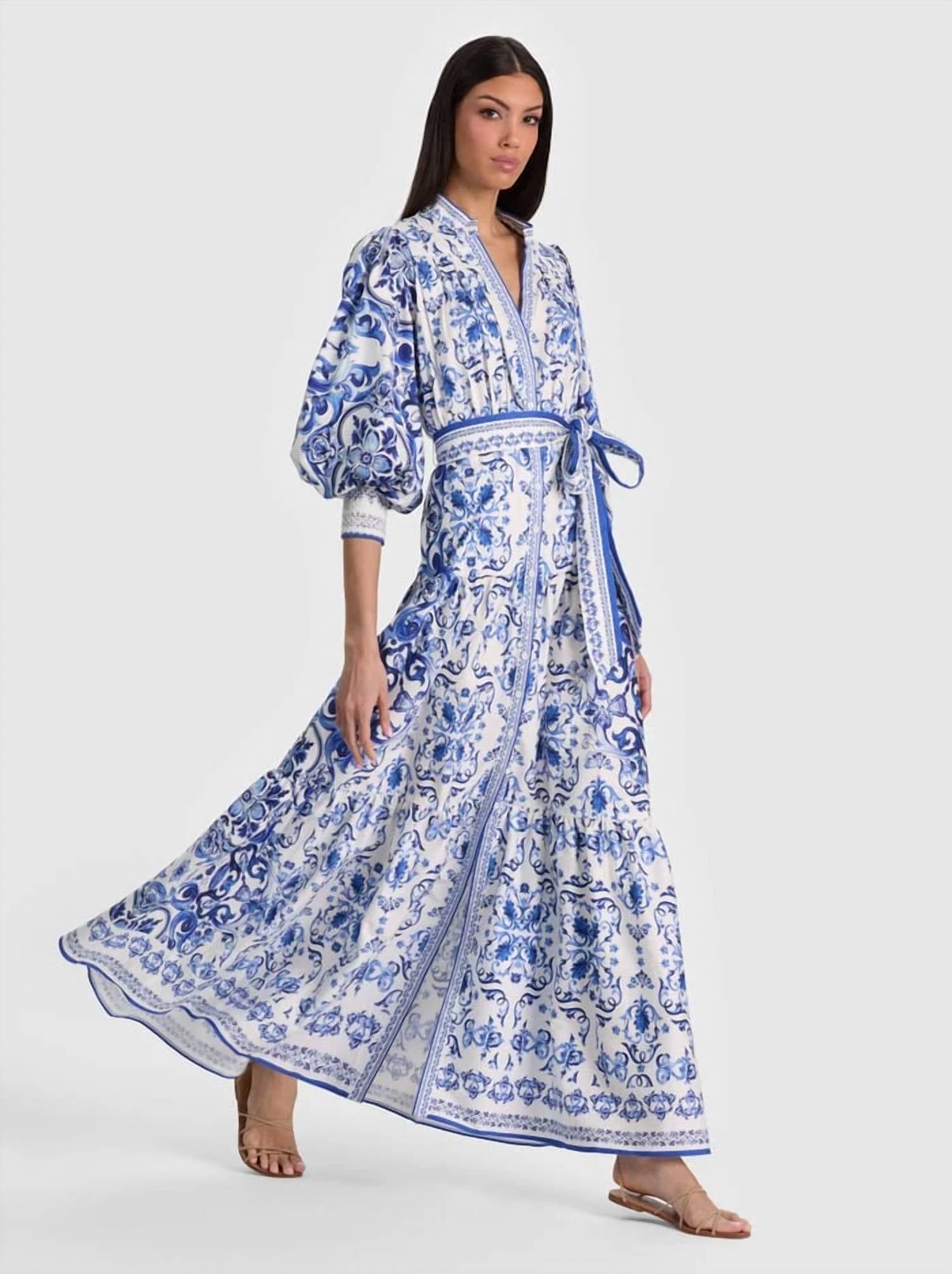 Alice + Olivia - Cora Tiered Shirtdress