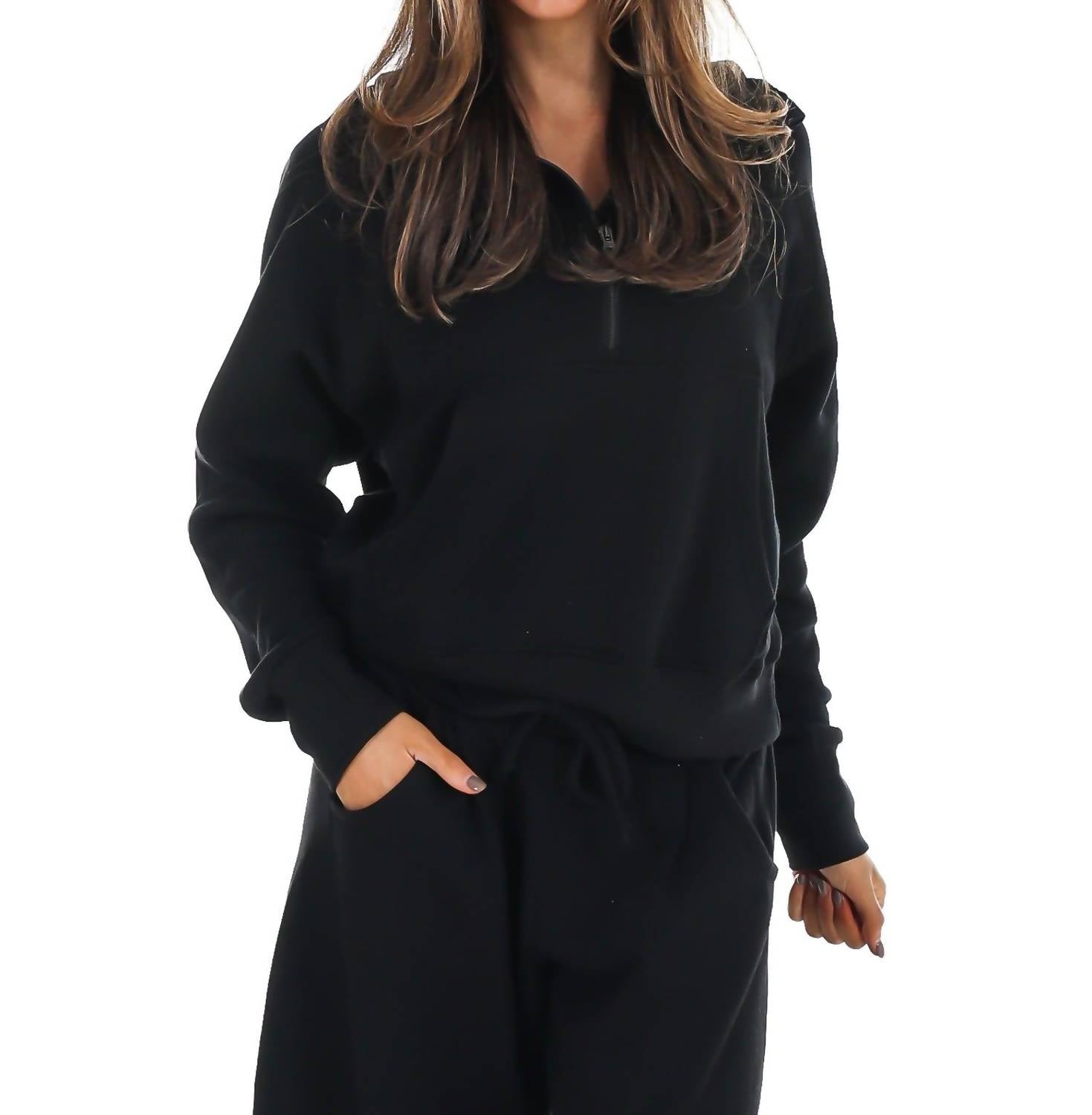 Reflex Easy Wear Fleece Half Zip Pullover in black - women's top - view 4