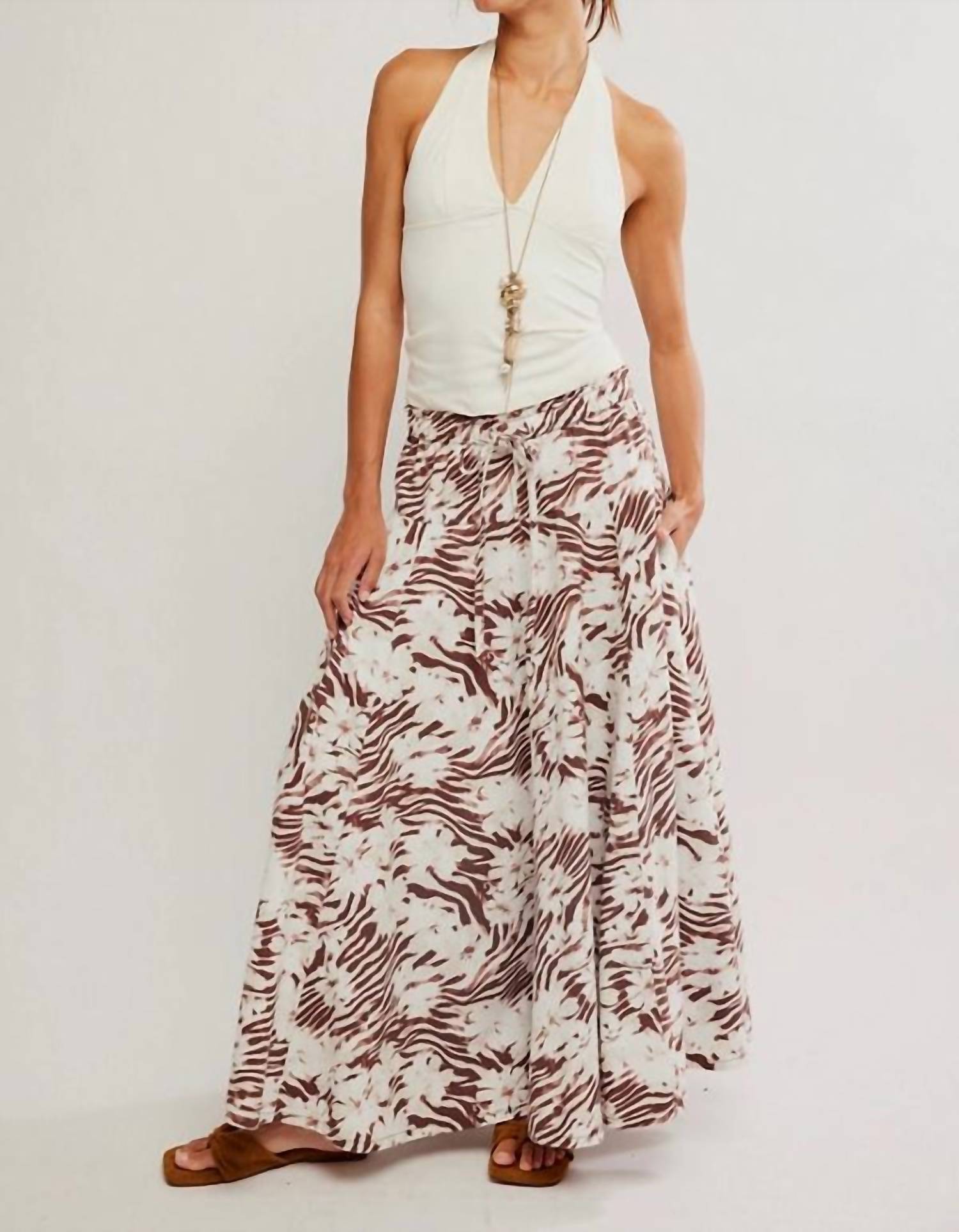 Free People - Zephyr Convertible Print Bustle Maxi Skirt