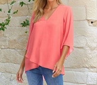 Karen Kane - Bracelet Sleeve Asymmetric Top