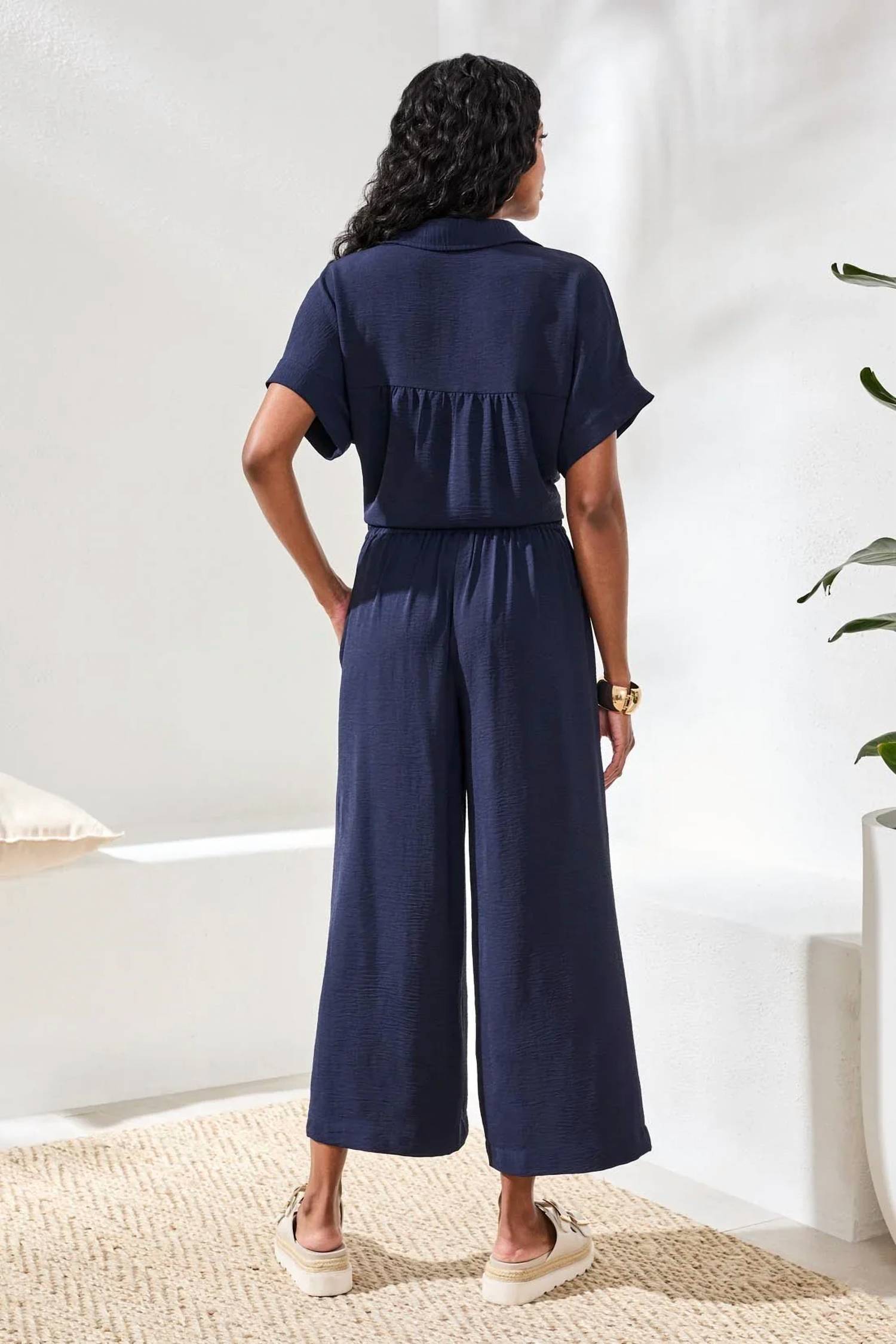Tribal - Airflow Pleated Pants With Elastic Waistband