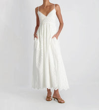 French Connection - Trini Cotton Eyelet Maxi Dress