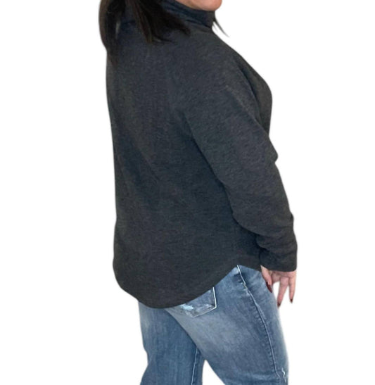 Bobi - Funnel Neck Front Pocket Pullover Top