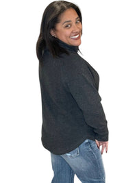 Bobi - Funnel Neck Front Pocket Pullover Top
