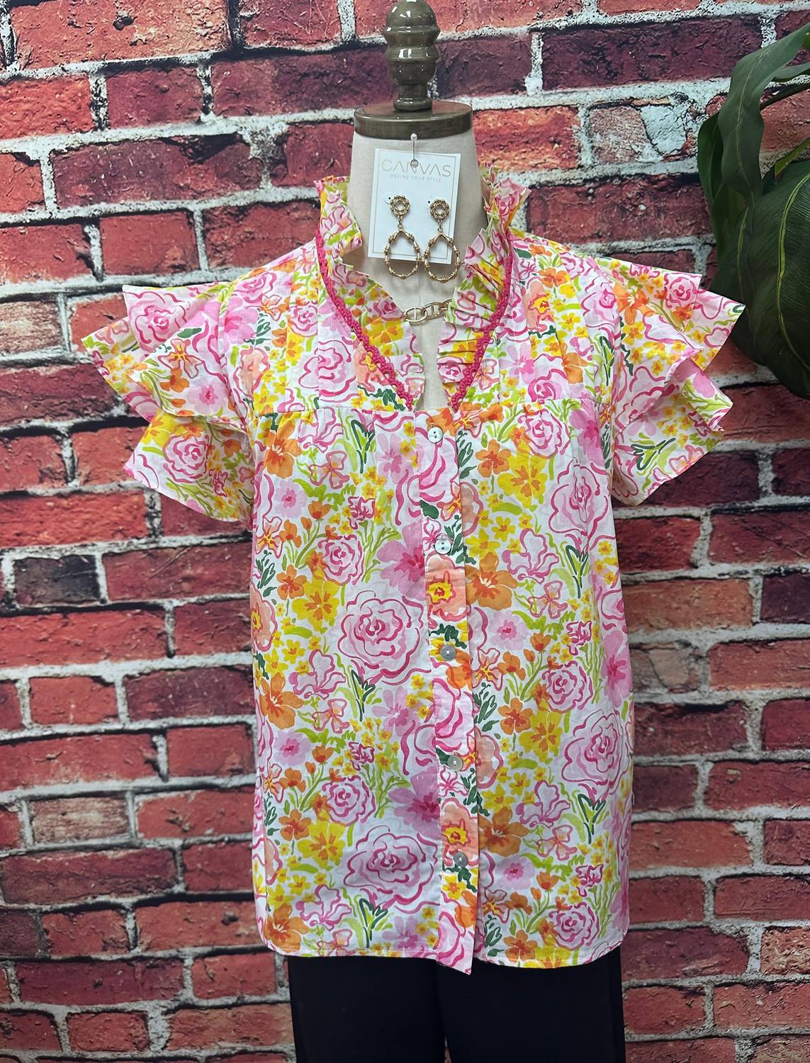 Jodifl Women's Floral Me Pretty Blouse - women's blouse