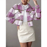 Mainstrip - Cropped Plaid Shacket