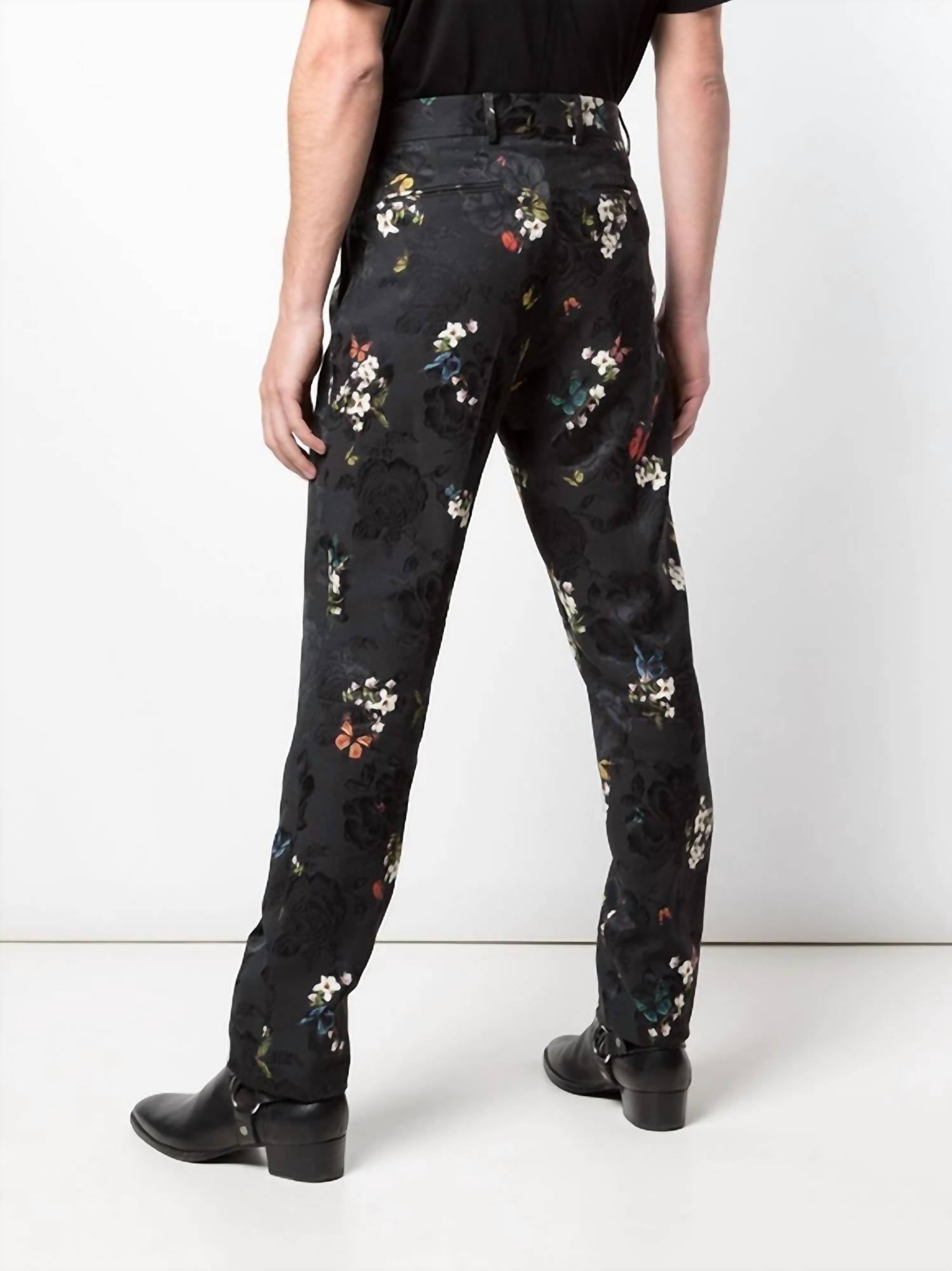Amiri Butterfly Jacquard Pants in black - men's pants - alternate view