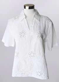 Keren Hart - Women's Crocheted Polo Shirt