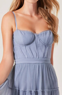 Astr - Mireya Bustier Tulle Maxi Dress