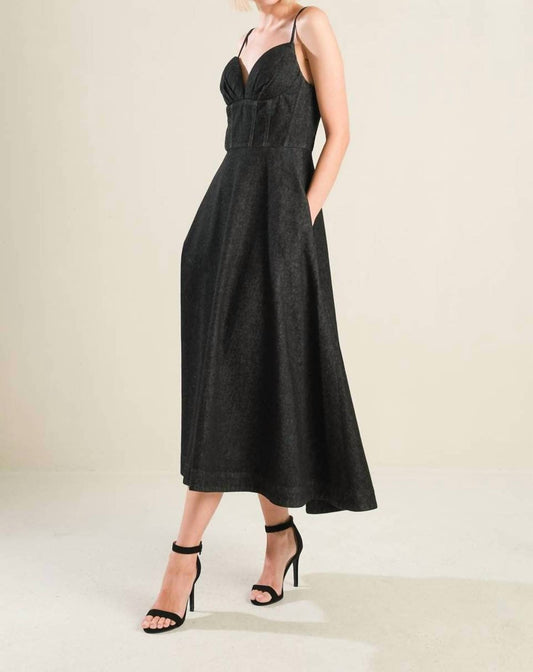 Flying Tomato - You Are My Sunshine Denim Midi Dress