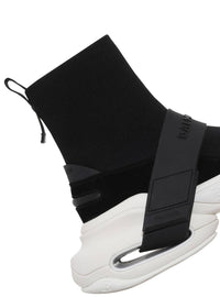Balmain - Men's B Bold Strap Knit & Suede High-top Sneakers