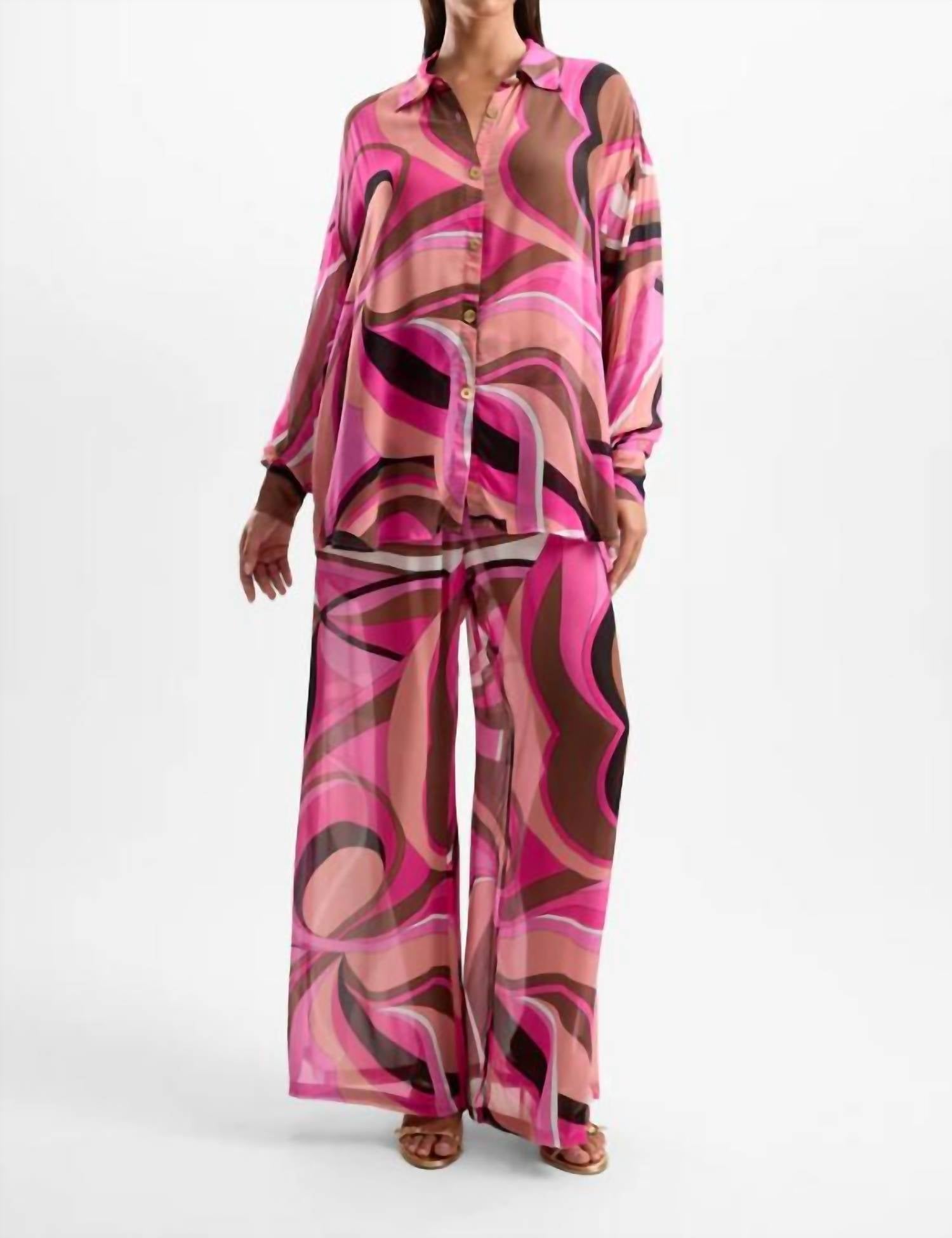 Cin Cin - Solace Printed Button Up Shirt