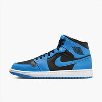 Air Jordan Men's 1 Mid Shoes in black blue - men's sneaker